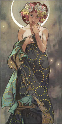 Poster  La luna - Alfons Mucha