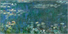 Adesivo murale  Ninfee, riflessi verdi 1 - Claude Monet