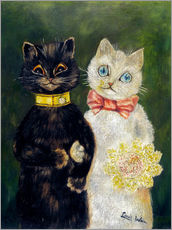 Adesivo murale  Matrimonio di gatti - Louis Wain