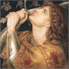 Adesivo murale  Knight with sword - Dante Charles Gabriel Rossetti