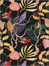 Adesivo murale  Fiori e foglie