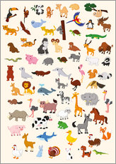 Adesivo murale  Mondo animale - Kidz Collection