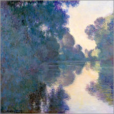 Stampa su plexi-alluminio  Morning on the Seine near Giverny - Claude Monet