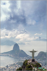 Adesivo murale  Rio de Janeiro landscape showing Corcovado, the Christ and the Sugar Loaf, UNESCO World Heritage Sit - Alex Robinson