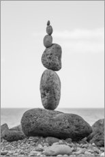 Stampa su plexi-alluminio  Torre di pietre sulla spiaggia - Gerhard Wild