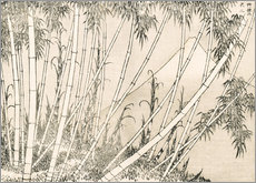 Adesivo murale  Bambù e Monte Fuji - Katsushika Hokusai