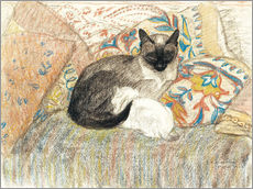 Adesivo murale  Gatta siamese e il suo gattino - Théophile-Alexandre Steinlen