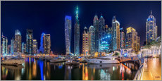 Stampa su plexi-alluminio  Il fascino della baia di Dubai Marina