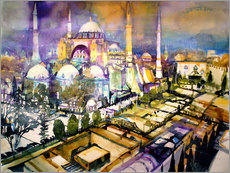 Adesivo murale  Istanbul, view to the Hagia Sophia mosque - Johann Pickl