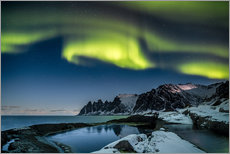 Stampa su plexi-alluminio  Aurora Borealis above the island of Senja (Northern Norway) - Sascha Kilmer