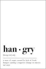 Poster Definizione di hangry (inglese)