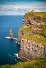 Stampa su vetro acrilico  Cliffs of Moher Castle, Irlanda - Sören Bartosch