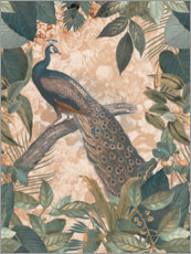 Quadri moderni Peacock illusion color stampe su tela canvas pavone colorato 