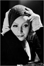 Poster Greta Garbo con cappuccio