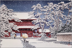 Poster  Neve al tempio Zojoji - Kawase Hasui