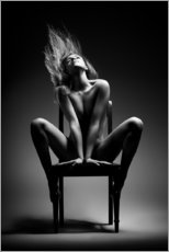 Poster Donna nuda su una sedia