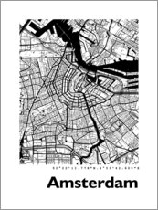 Poster  Mappa di Amsterdam - 44spaces