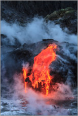 Poster Flusso di lava alle Hawaii