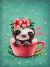 Poster  Dolce bradipo in una tazza - Elena Schweitzer