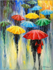 Stampa su tela  Giornate di pioggia colorate - Olha Darchuk