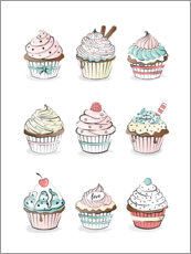 Poster  Cupcakes - Martina illustration