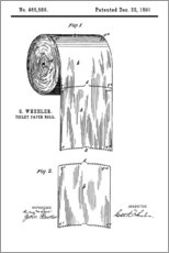 Stampa su PVC  Carta igienica vintage (inglese)