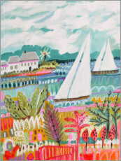 Poster Due barche a vela e cottage II