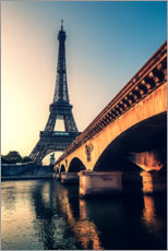 Poster Torre Eiffel sulle rive della Senna
