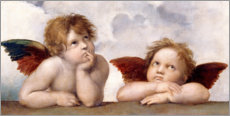 Poster  Due angeli, dettaglio - Raffael
