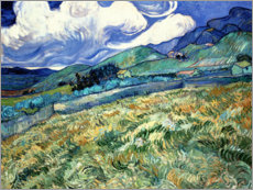Poster  Panorama di montagna dietro l'ospedale di Saint-Paul - Vincent van Gogh