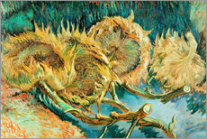 Adesivo murale  Four Cut Sunflowers - Vincent van Gogh