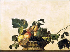 Stampa su plexi-alluminio  Canestra di frutta - Michelangelo Merisi (Caravaggio)