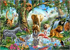 Adesivo murale  Lago della giungla - Adrian Chesterman
