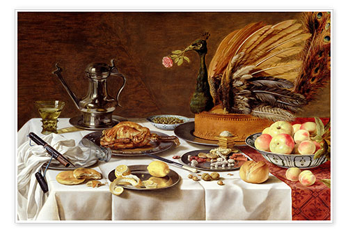 Poster Still Life with a Peacock Pie