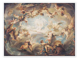 Poster  The Triumph of Cupid over all the Gods - Gabriel de Saint-Aubin