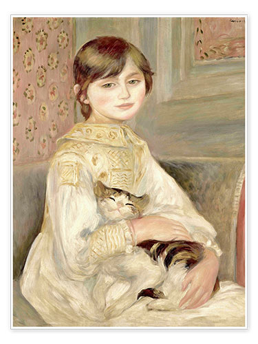 Poster Bambina con gatto (Julie Manet)