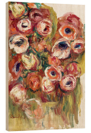 Stampa su legno  Fiori in una serra - Pierre-Auguste Renoir