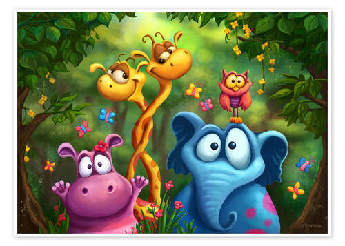 Poster Animali della giungla