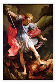 Poster L'arcangelo Michele schiaccia Satana
