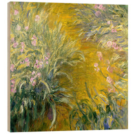 Stampa su legno  Iris - Claude Monet