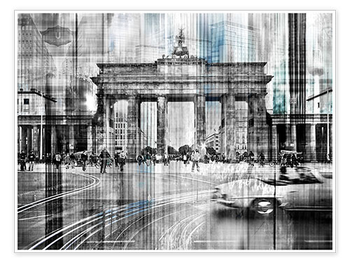 Poster Berlin Cityscape Brandenburger Tor