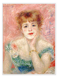 Poster  Jeanne Samary in abito scollato - Pierre-Auguste Renoir