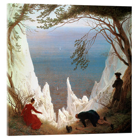 Stampa su vetro acrilico  Le bianche scogliere di Rügen - Caspar David Friedrich