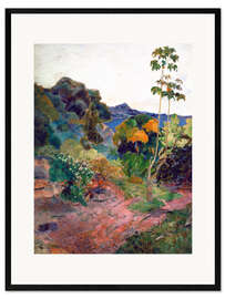 Stampa artistica con cornice  Paesaggio costiero dalla Martinique - Paul Gauguin