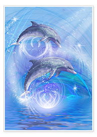 Poster  Dolphins Joyride - Dolphins DreamDesign