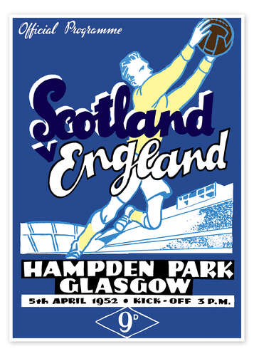 Poster scotland vs england 1952