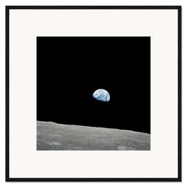 Stampa artistica con cornice  Terra vista dalla Luna