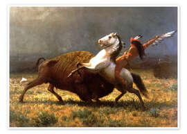 Poster  The Last of the Buffalos - Albert Bierstadt