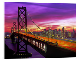 Stampa su vetro acrilico  Bay Bridge a San Francisco - Paul Thompson