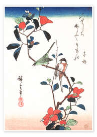 Poster  Fiori e uccellini - Utagawa Hiroshige